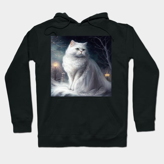 White British Shorthair Cat Divine Hoodie by Enchanted Reverie